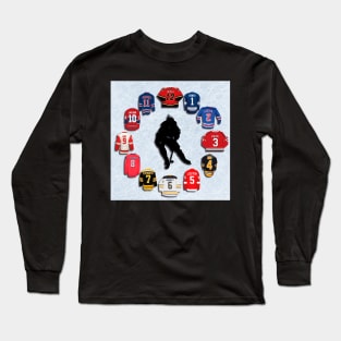 best players nhl ice hockey clock clock Long Sleeve T-Shirt